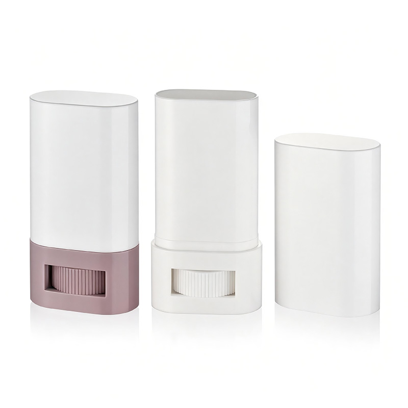 Recipient de umplere cu fund oval din plastic pentru deodorant