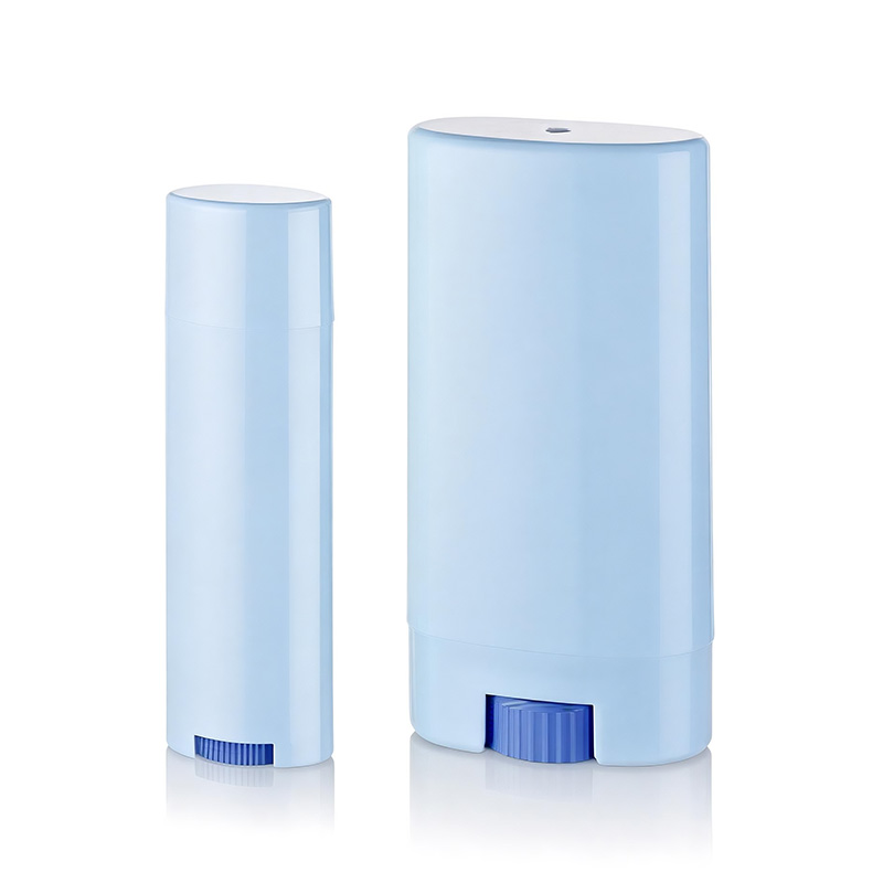 Recipient oval de plastic pentru stick de protecție solară de 8 grame/15 grame
